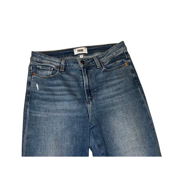 Paige Cindy Straight Leg Mid Wash Distressed Jeans Women’s Size 29 - Picture 5 of 12